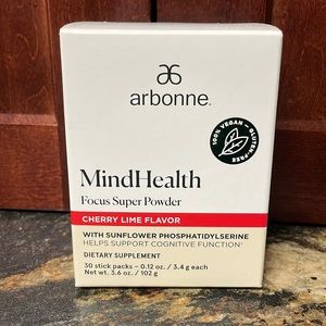 Arbonne Mind Health Focus Super Powder 30 Stick Packs NEW